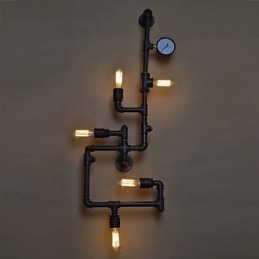Loft Industrial Wall Lamps Antique Edison Wall lights with Bulbs Vintage Pipe Wall Lamp for Living Room Lighting
