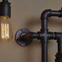 Loft Industrial Wall Lamps Antique Edison Wall lights with Bulbs Vintage Pipe Wall Lamp for Living Room Lighting
