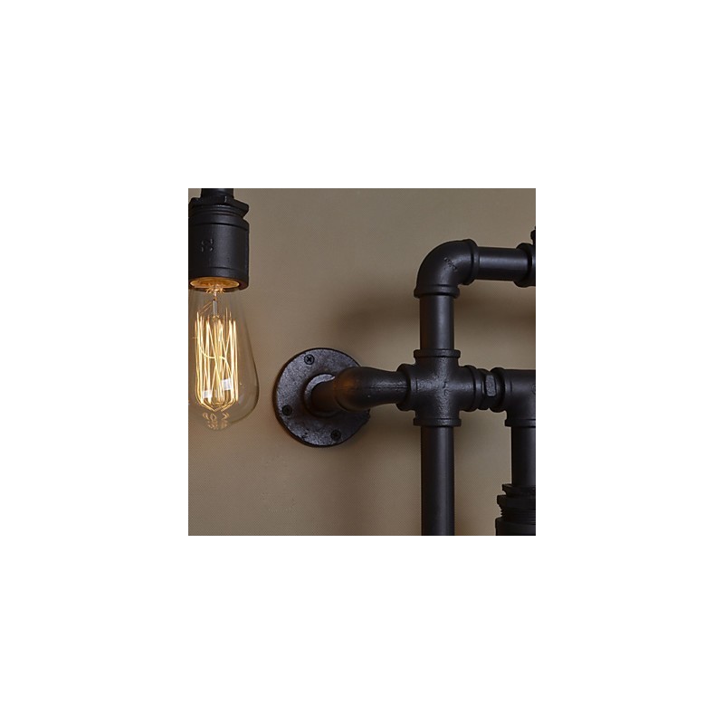Loft Industrial Wall Lamps Antique Edison Wall lights with Bulbs Vintage Pipe Wall Lamp for Living Room Lighting