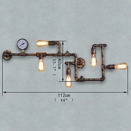 Loft Industrial Wall Lamps Antique Edison Wall lights with Bulbs Vintage Pipe Wall Lamp for Living Room Lighting