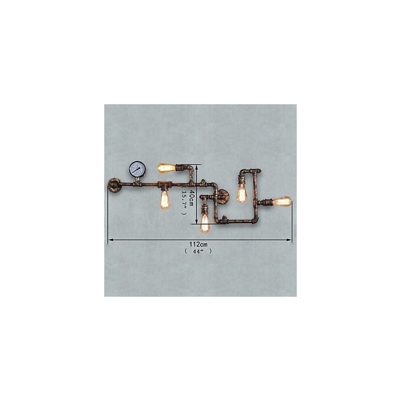 Loft Industrial Wall Lamps Antique Edison Wall lights with Bulbs Vintage Pipe Wall Lamp for Living Room Lighting