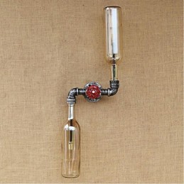 Rustic Lodge Brass Feature for Ambient Light Wall Sconces Wall Light Amber