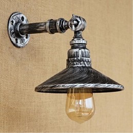 Industrial Style Nordic Water Pipe Wall Lamp Wall Light Silver