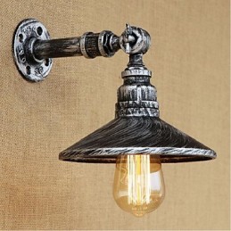 Industrial Style Nordic Water Pipe Wall Lamp Wall Light Silver