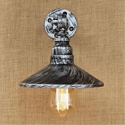 Industrial Style Nordic Water Pipe Wall Lamp Wall Light Silver