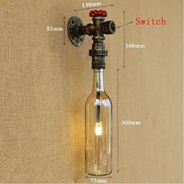 Amber Water Wall Lamp With Switch Wall Light