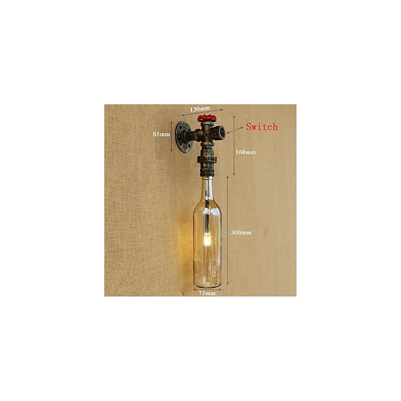 Amber Water Wall Lamp With Switch Wall Light