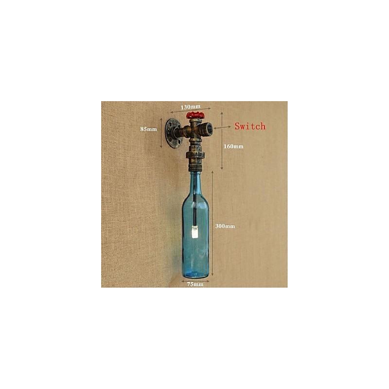 Wall Switch With Water Pipe Bottle Wall Light