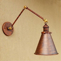 Long arm Half rust Retro Creative Nostalgic Retractable Folding Wall Sconces Wall Light