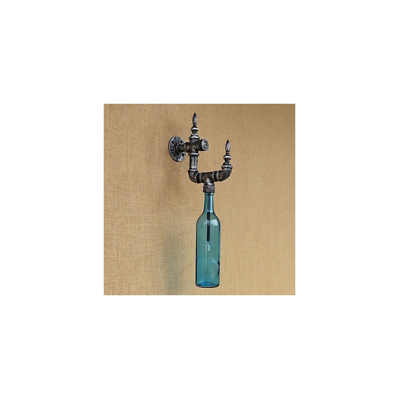 Retro Nostalgia With Personality Cafe Bar Restaurant Corridor Water Bottle Wall Lamp Switch