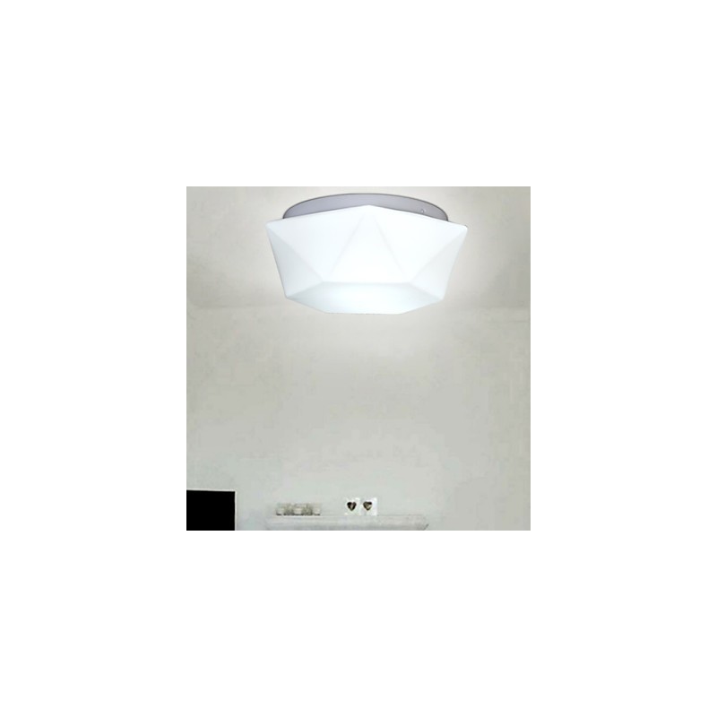 Creative White Diamond Glass Dome Light Absorb