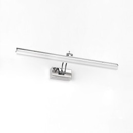 Integrated Modern Contemporary Chrome Feature for Ambient Light Bathroom Lighting Wall Light