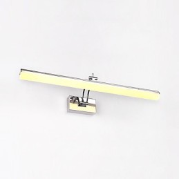 Integrated Modern Contemporary Chrome Feature for Ambient Light Bathroom Lighting Wall Light