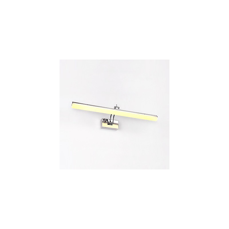 Integrated Modern Contemporary Chrome Feature for Ambient Light Bathroom Lighting Wall Light