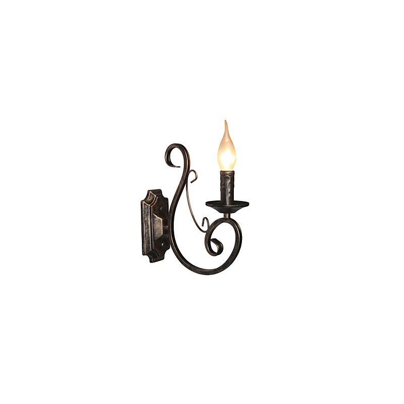 Mini Retro Wall Lamp Hallway Metal Candle Shape Wall Lamp Lighting