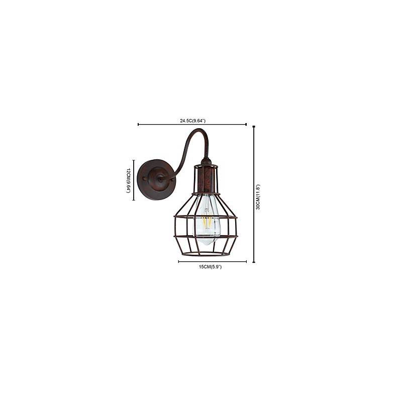 Wall Light Wall Sconces Wall Rust colored Retro Wall Lamp