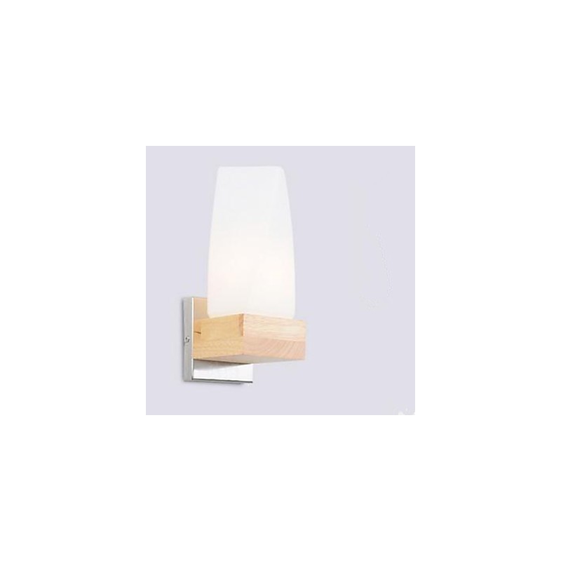 Simplicity Nordic Wood Art Living Room Corridor Balcony Glass Solid Wood Wall Lamp Of Bedroom The Head Of A Bed