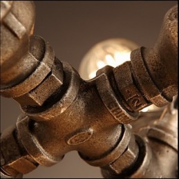 American Industrial Water Pipe Retro style Wind 7 Light Pendant Chandelier