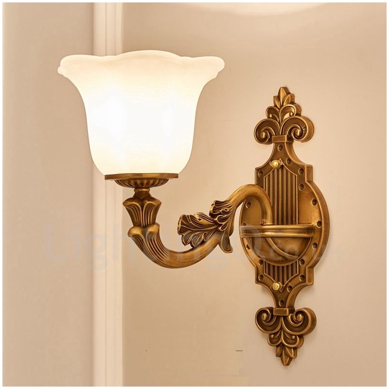 Single Light Traditional Classic Living Room Dining Room Bed Room Metal Luxury Indoor Wall Sconces
