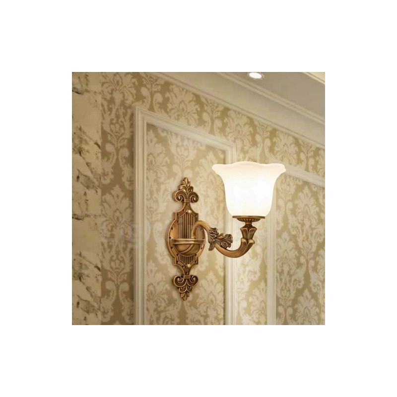 Single Light Traditional Classic Living Room Dining Room Bed Room Metal Luxury Indoor Wall Sconces