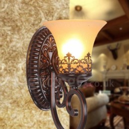 Single Light Rustic Lodge Living Room Dining Room Bed Room Metal Indoor Wall Sconces