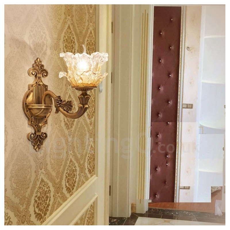 Single Light Traditional Classic Living Room Dining Room Bed Room Metal Luxury Indoor Wall Sconces