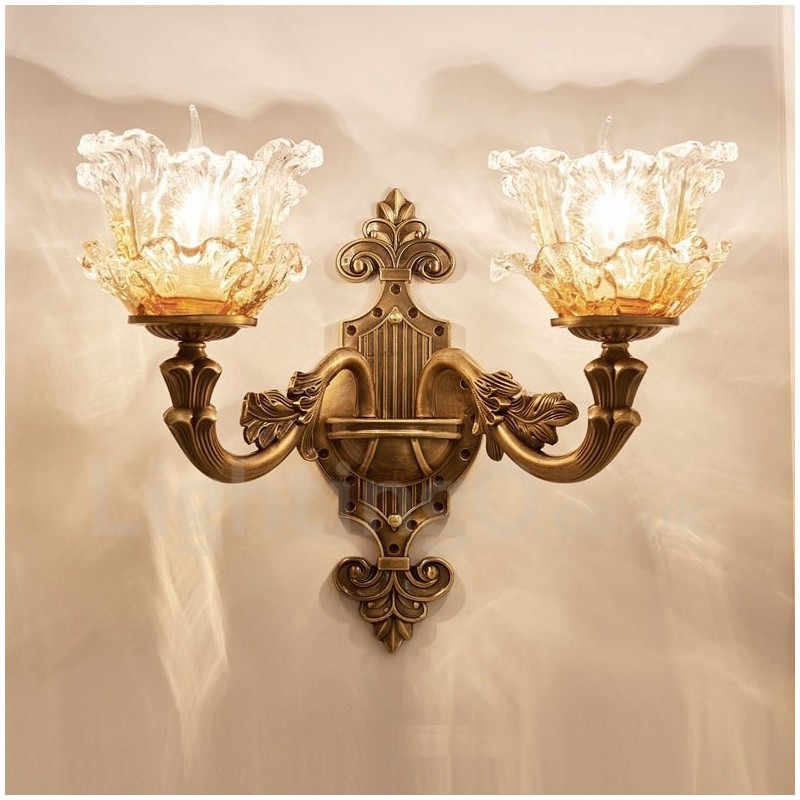 2 Light Traditional Classic Living Room Dining Room Bed Room Metal Indoor Wall Sconces