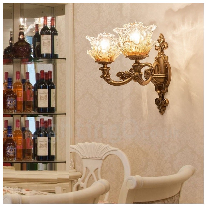 2 Light Traditional Classic Living Room Dining Room Bed Room Metal Indoor Wall Sconces