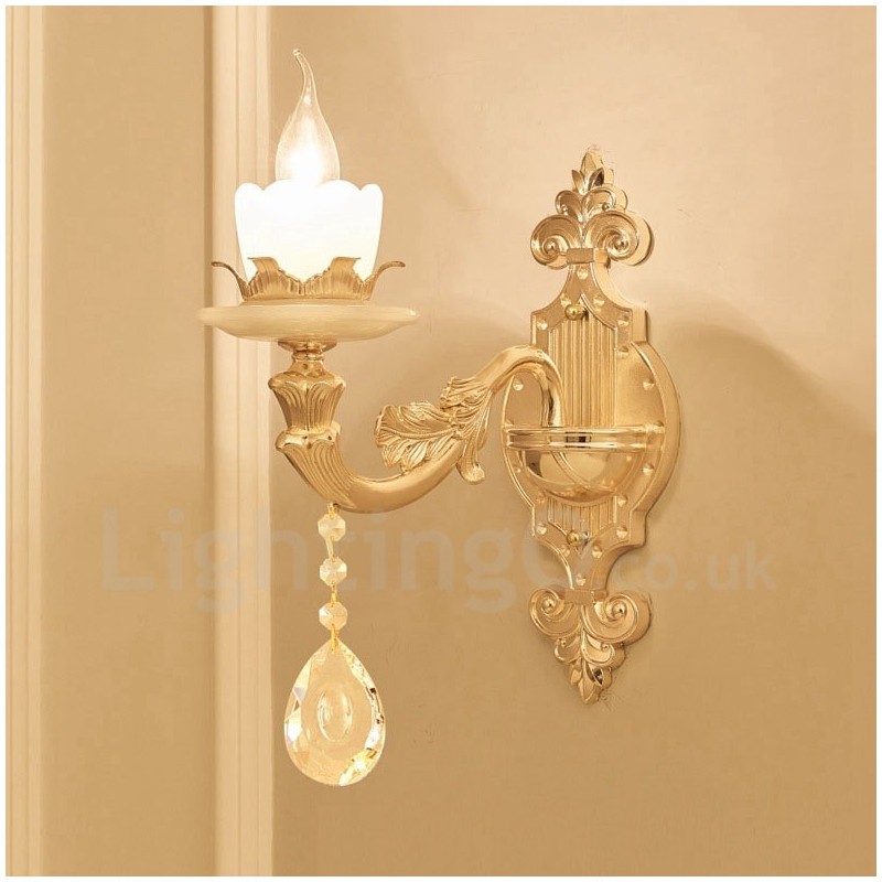 Single Light Traditional Classic Living Room Dining Room Bed Room Metal Luxury Indoor Wall Sconces