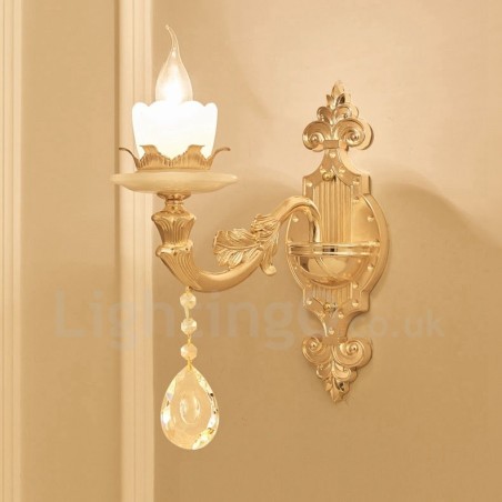 Single Light Traditional Classic Living Room Dining Room Bed Room Metal Luxury Indoor Wall Sconces