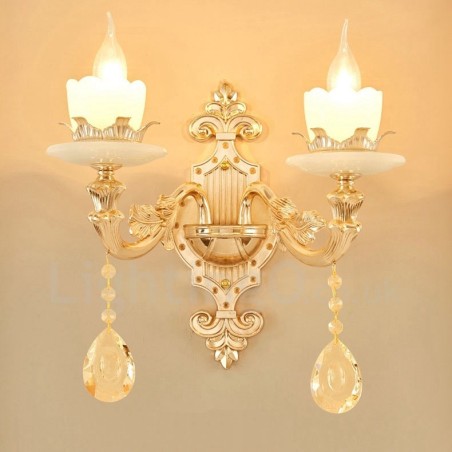 2 Light Traditional Classic Living Room Dining Room Bed Room Metal Indoor Wall Sconces