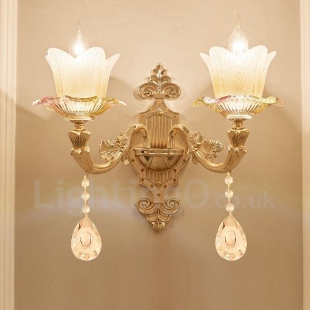 2 Light Traditional Classic Living Room Dining Room Bed Room Metal Indoor Wall Sconces
