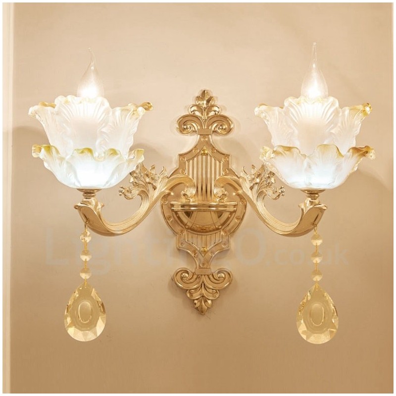 2 Light Traditional Classic Living Room Dining Room Bed Room Metal Indoor Wall Sconces