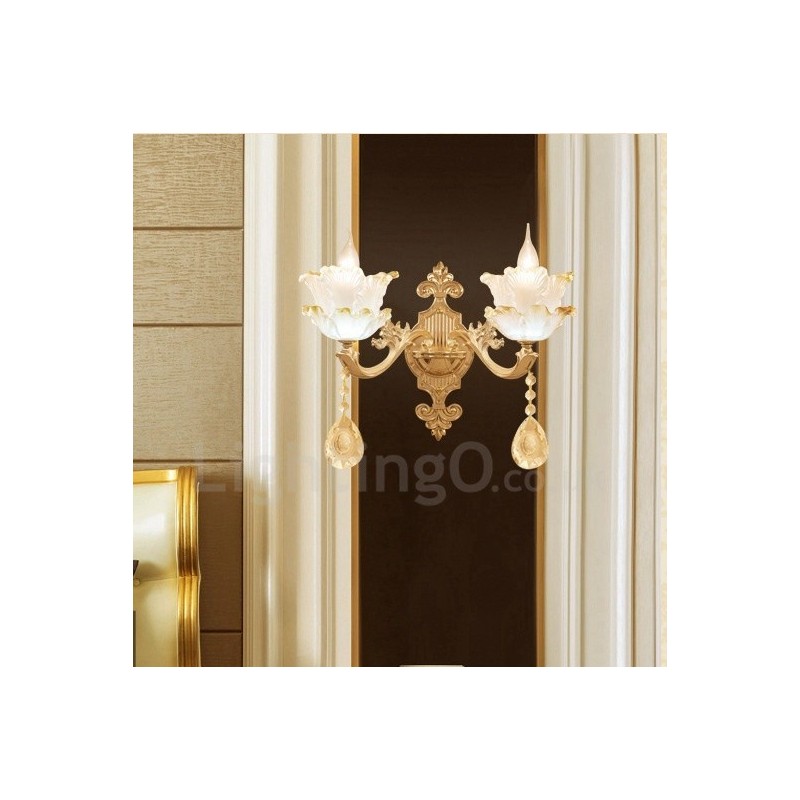2 Light Traditional Classic Living Room Dining Room Bed Room Metal Indoor Wall Sconces