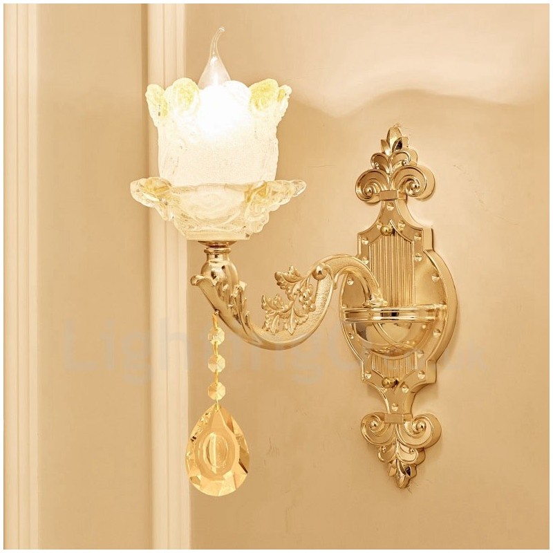 Single Light Traditional Classic Living Room Dining Room Bed Room Metal Luxury Indoor Wall Sconces