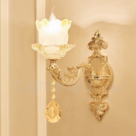 Single Light Traditional Classic Living Room Dining Room Bed Room Metal Luxury Indoor Wall Sconces