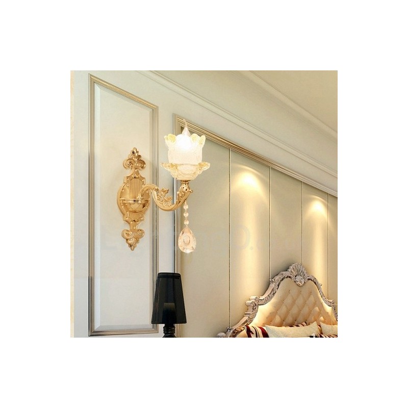 Single Light Traditional Classic Living Room Dining Room Bed Room Metal Luxury Indoor Wall Sconces