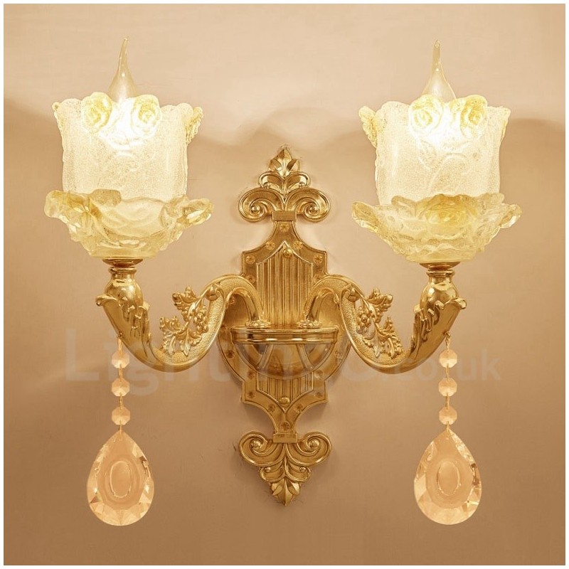 2 Light Traditional Classic Living Room Dining Room Bed Room Metal Indoor Wall Sconces