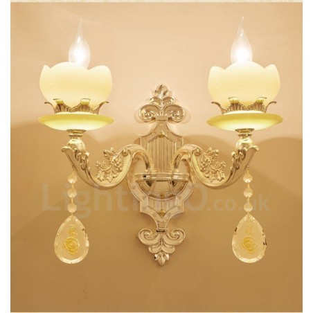 2 Light Traditional Classic Living Room Dining Room Bed Room Metal Indoor Wall Sconces