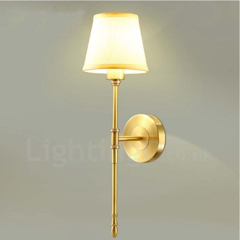 Single Light Traditional Classic Copper Indoor Wall Sconces
