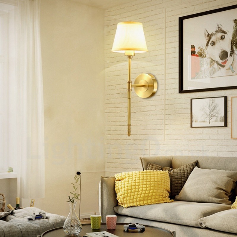 Single Light Traditional Classic Copper Indoor Wall Sconces