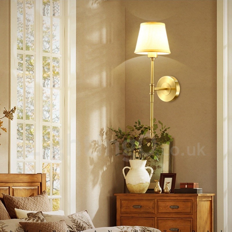 Single Light Traditional Classic Copper Indoor Wall Sconces