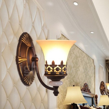 Single Light Traditional Classic Living Room Dining Room Bed Room Metal Indoor Wall Sconces