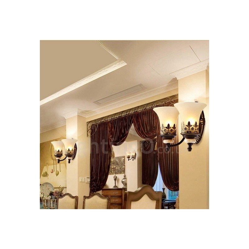 2 Light Traditional Classic Living Room Dining Room Bed Room Metal Indoor Wall Sconces