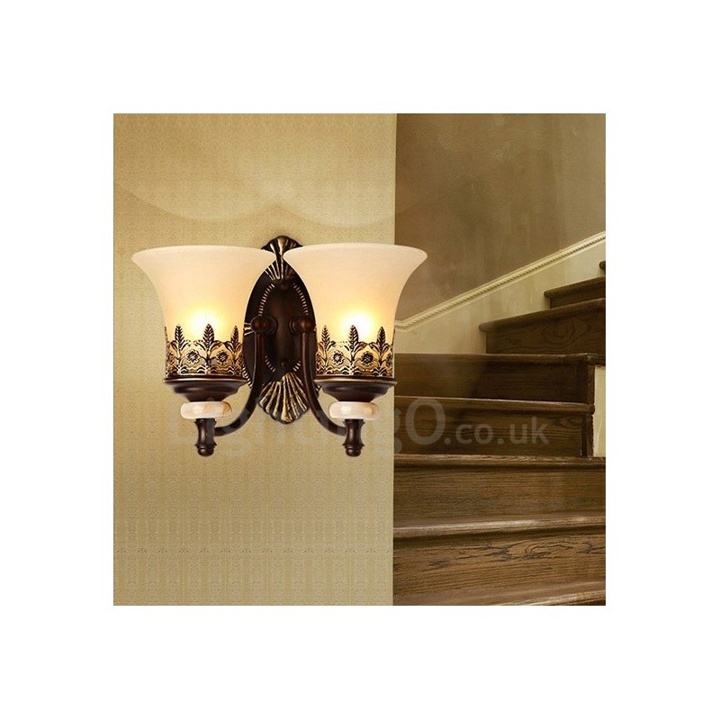 2 Light Traditional Classic Living Room Dining Room Bed Room Metal Indoor Wall Sconces