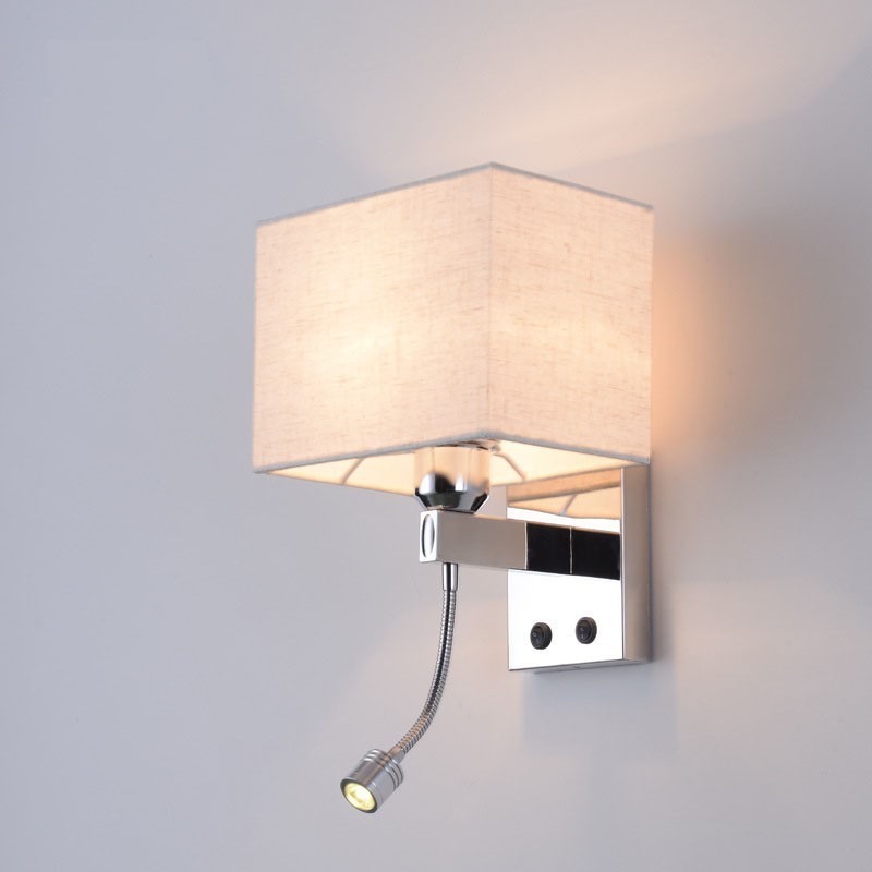 The Modern Hotel Room Reading Creative Fabric Corridor Balcony Bedside Lamp Wall Light