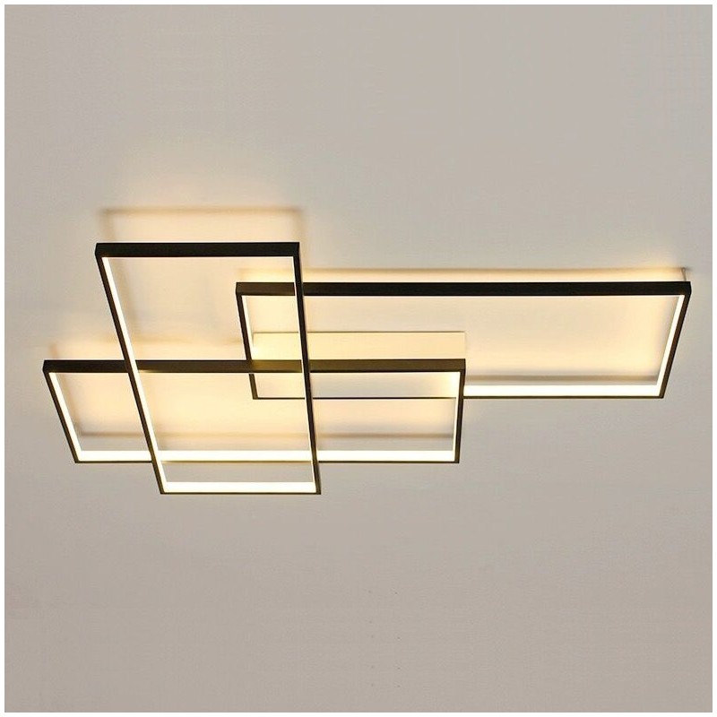 Modern Comtemporary Alumilium Painting Ceiling Light Flush Mount Wall Light with Remoter Dimmer for Living Room Bed Room