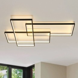 Modern Comtemporary Alumilium Painting Ceiling Light Flush Mount Wall Light with Remoter Dimmer for Living Room Bed Room