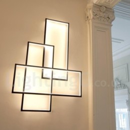 Modern Comtemporary Alumilium Painting Ceiling Light Flush Mount Wall Light with Remoter Dimmer for Living Room Bed Room