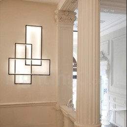 Modern Comtemporary Alumilium Painting Ceiling Light Flush Mount Wall Light with Remoter Dimmer for Living Room Bed Room